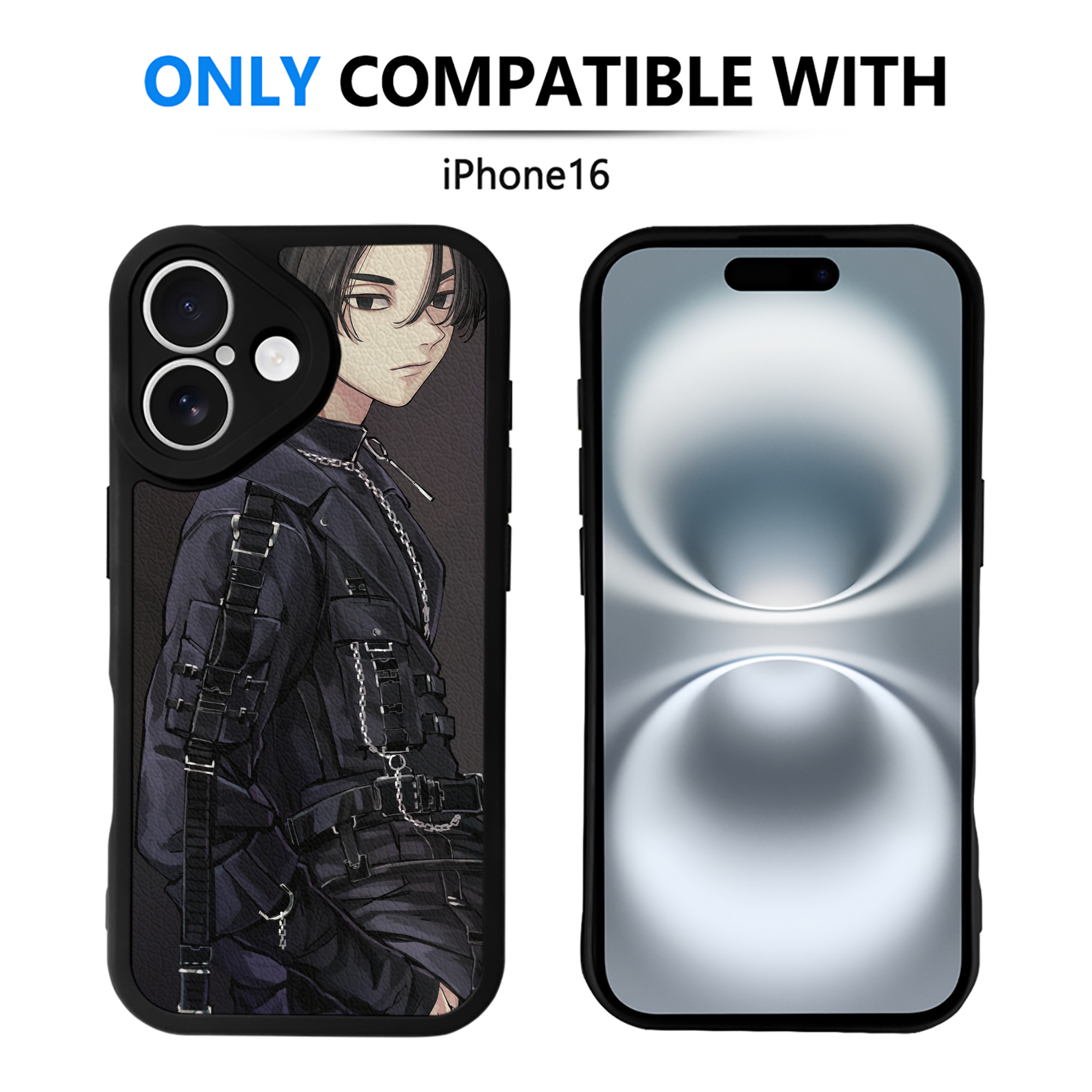 （画像用） 東京リベンジャーズ Tokyo Revengers 【iPhone 16シリーズ対応】シリコンスマホケース（レザー調） 材質：シリコン